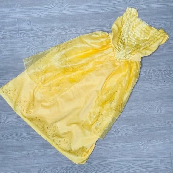 Disney’s beauty & the beast belle dress glitter Halloween costume cosplay 7/8 gi - Picture 1 of 2